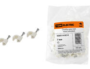 Скоба 7мм круглая пластиковая (50шт) TDM