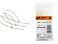 Хомут 2,5х120мм нейлон (белый) (100шт) TDM