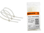 Хомут 3,6х120мм нейлон (белый) (100шт) TDM