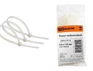 Хомут 3,6х150мм нейлон (белый) (100шт) TDM