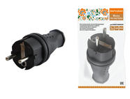 Вилка прямая каучук 2Р+РЕ 16А 250В IP44 серии 