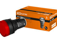 Лампа AD-22DS(LED)матрица d22мм красный 230В TDM