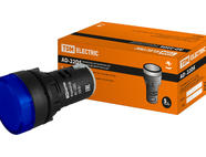 Лампа AD-22DS(LED)матрица d22мм синий 230В TDM