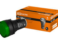 Лампа AD-22DS(LED)матрица d22мм зеленый 24В AC/DC TDM