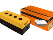 Корпус КП104 для кнопок 4места желтый TDM