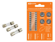 Плавкая вставка ВПТ6-1 0,16А 250В TDM упак (10 шт.)