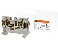 Зажим клеммный безвинтовой (ЗКБ) 4 мм2 40А серый TDM