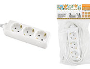 Удлинитель народный УН03  3 гнезда, 1,5метра, с/з, ПВС 3х0,75мм2  10А/250В