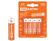 Элементы питания LR6 AA Alkaline 1,5V BP-4 TDM