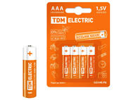 Элементы питания LR03 AAA Alkaline 1,5V BP-4 TDM