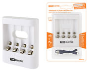 Зарядное устройство 3044 (300 mA 4 слота АА/ААА 2 кан.USB) TDM