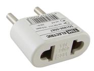Переходник (тип CEE 7/17 - тип А/F) плоский 10А макс. 250В белый TDM