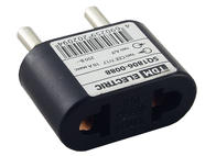 Переходник (тип CEE 7/17 - тип А/F) плоский 10А макс. 250В черный TDM