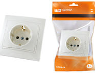 Розетка 2П+З 16А 250В белая 