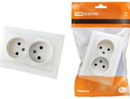 Розетка двойная 2П 10А 250В белая 