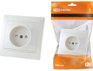 Розетка 2П с защ. шт. 10А 250В белая 