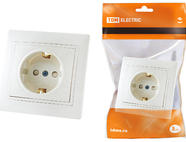 Розетка 2П+З с защ. шт. 16А 250В белая 