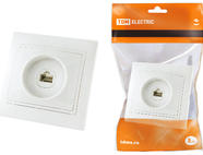 Розетка телефонная RJ11  белая 