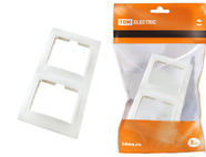 Рамка 2-х постовая вертикальная белая 