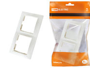 Рамка 2-х постовая горизонтальная белая 