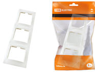 Рамка 3-х постовая вертикальная белая 