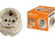 Розетка фарфоровая 2П+З 16А 250В мраморная «Болонь» TDM