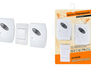 Звонок народный ЗББ-Н-21/1-32М (беспр., бат., 2 зв., блистер, откр.код)